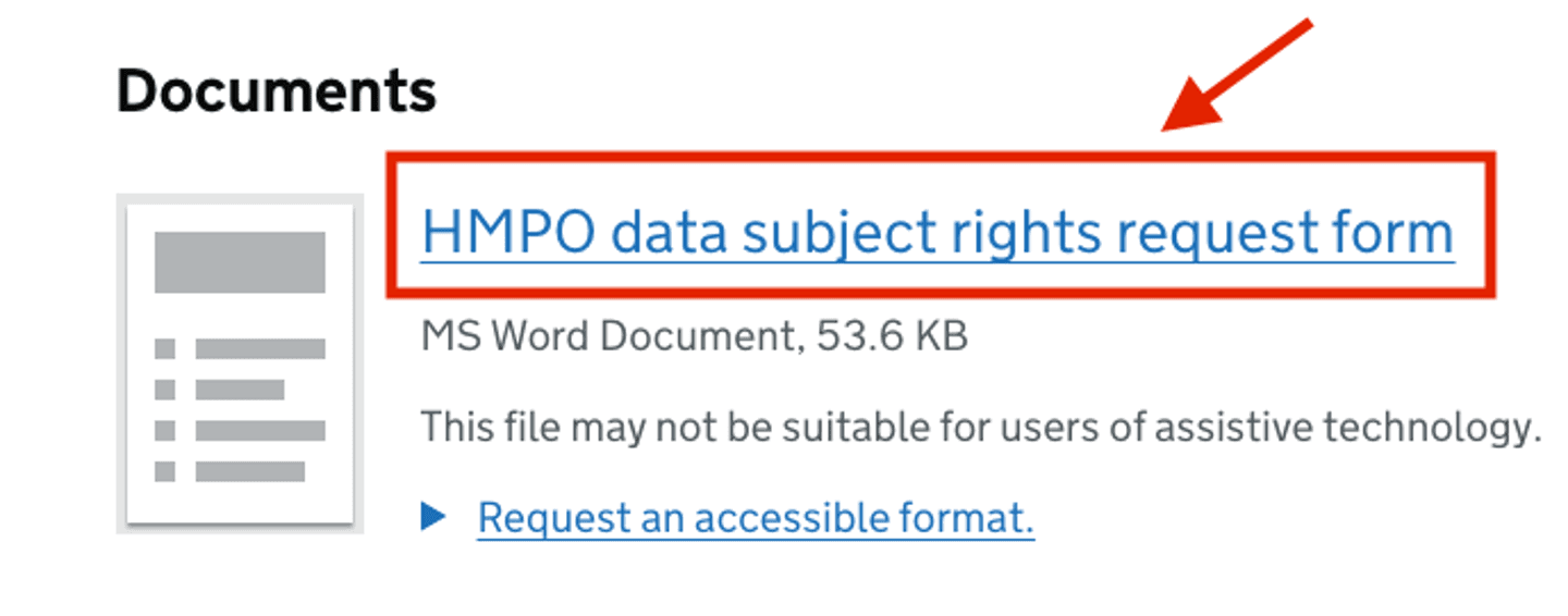 bno申請資格：HMPO data subject rights request form
